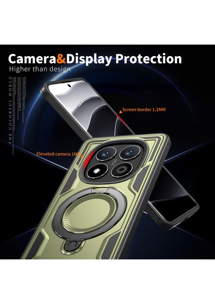 Xiaomi Redmi Note 14 Pro 5G Kılıf Magsafe Askeri Koruma Pc+Tpu Telefon Kapağı İle Uyumlu-Zeytin Yeşili (Yurt Dışından) indirimleri