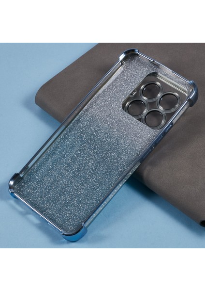 Xiaomi 14 Pro Kılıf Glitter Tpu Telefon Kapağı Güçlendirilmiş Köşeler-Mavi Için (Yurt Dışından) modelleri