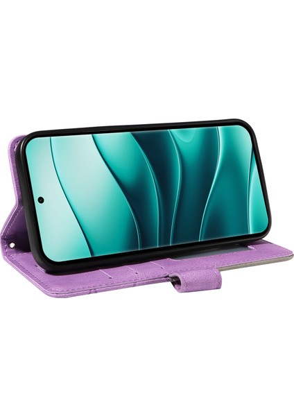 Kt Deri Serisi-1 Xiaomi Redmi Note 14 Pro+ 5G - Note 14 Pro 5G Renk Ekleme Telefon Kılıfı Cüzdan Standı-Açık Mor (Yurt Dışından) modelleri