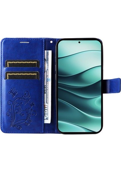 Xiaomi Redmi Note 14 5G Kılıf Deri Telefon Kapağı-Mavi (Yurt Dışından) fiyatları