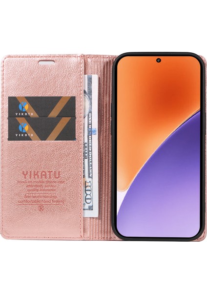 Xiaomi 15 Kılıf Manyetik Kapatma Deri Telefon Kapağı Için Litchi Doku-Gül Altın (Yurt Dışından) fiyatları