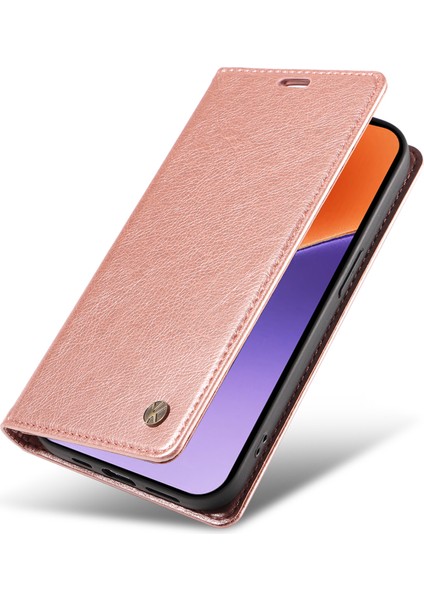 Xiaomi 15 Kılıf Manyetik Kapatma Deri Telefon Kapağı Için Litchi Doku-Gül Altın (Yurt Dışından) indirimleri