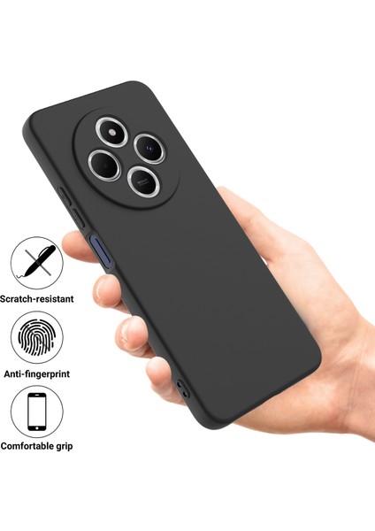 Xiaomi Poco C75 4G-Redmi 14R 5G-14C 4G Çizilmez Telefon Kılıfı Ve El Kayışı-Siyah (Yurt Dışından)