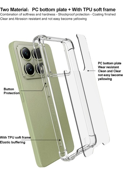 Xiaomi 14T Kılıf Pc + Tpu Darbeye Dayanıklı Şeffaf Telefon Kapağı Için (Yurt Dışından) fırsatları