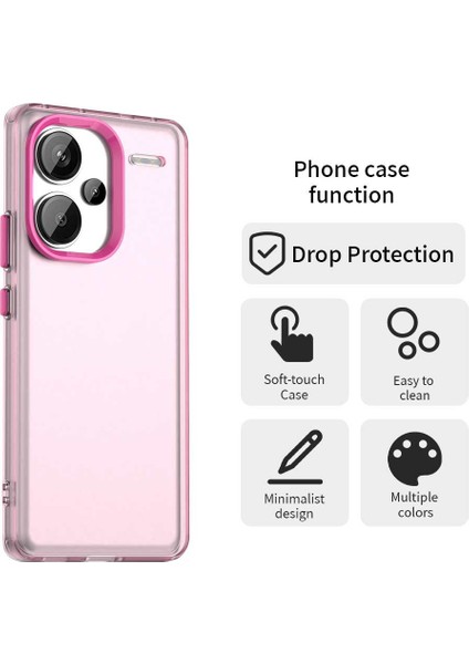 Xiaomi Redmi Note 13 Pro+ 5G Telefon Arka Kapak-Kırmızı (Yurt Dışından)
