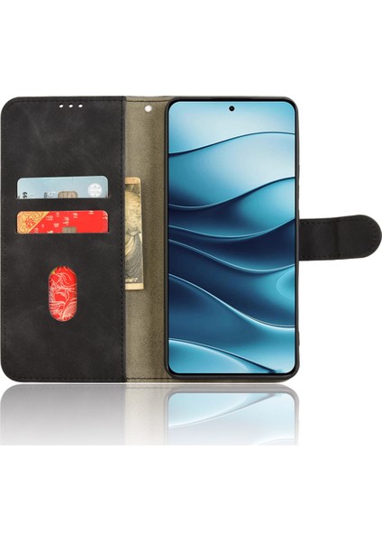 Xiaomi Redmi Note 14 5G-14 4G Cilt Hissi Düşme Önleyici Cüzdan Kapaklı Telefon Kapağı-Siyah Için (Yurt Dışından) fiyatları