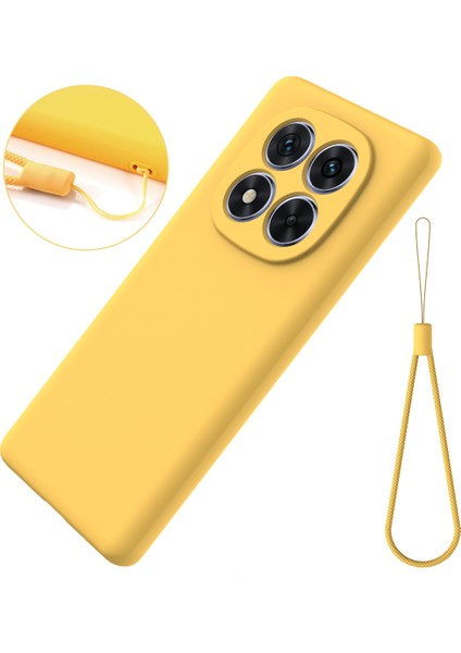 Xiaomi Redmi Note 14 Pro 5G Kılıf Için El Kayışı İle Sıvı Silikon Çizilmez Telefon Kapağı-Sarı (Yurt Dışından) indirimleri