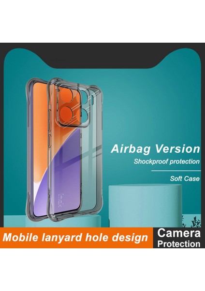 Xiaomi 15 Pro Için Kılıf Tpu Telefon Kapağı Hava Yastığı Darbeye Dayanıklı Koruma-Şeffaf Siyah (Yurt Dışından)