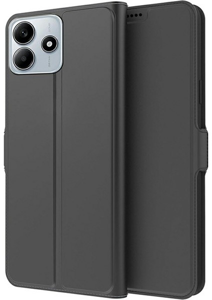 Xiaomi Redmi Için Not 14 5G Kılıf Darbeye Dayanıklı Tpu Iç Kabuk Deri Telefon Kapak Kartı Yuvası-Siyah (Yurt Dışından)