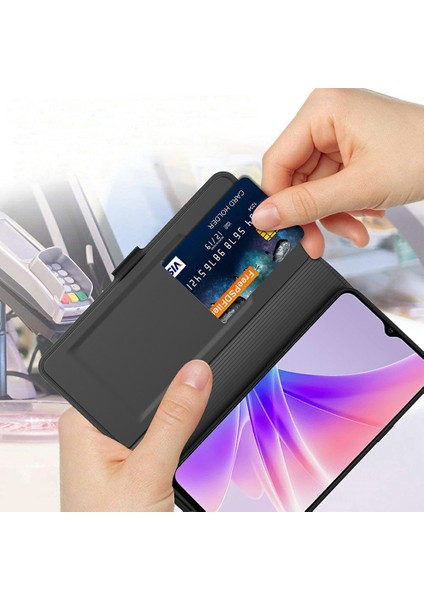 Xiaomi Redmi Için Not 14 5G Kılıf Darbeye Dayanıklı Tpu Iç Kabuk Deri Telefon Kapak Kartı Yuvası-Siyah (Yurt Dışından)
