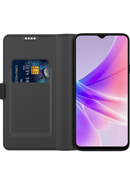 Xiaomi Redmi Için Not 14 5G Kılıf Darbeye Dayanıklı Tpu Iç Kabuk Deri Telefon Kapak Kartı Yuvası-Siyah (Yurt Dışından)