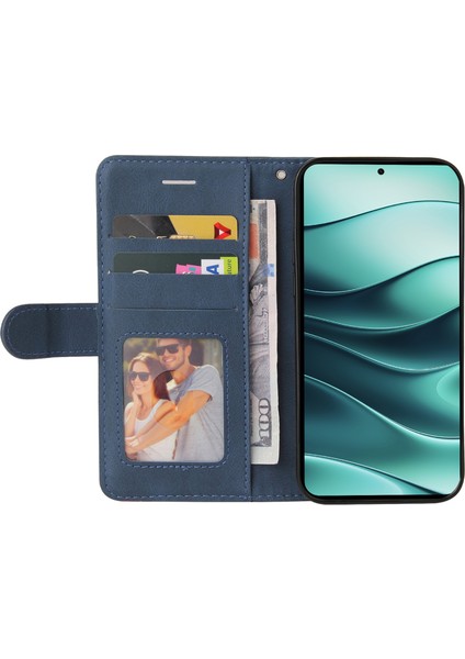 Kt Deri Serisi-1 Xiaomi Redmi Note 14 5G Renk Ekleme Telefon Kılıfı Cüzdan Standı-Mavi (Yurt Dışından) fiyatları