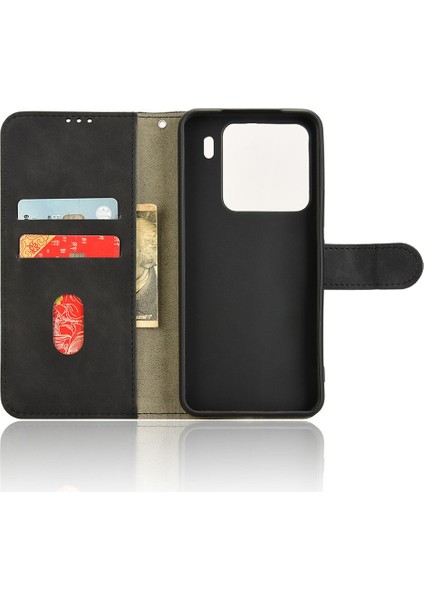 Xiaomi 15 Için Skin-Feel Anti-Drop Cüzdan Kapaklı Telefon Kapağı-Siyah (Yurt Dışından) fırsatları