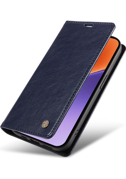 Xiaomi 15 Kılıf Manyetik Kapatma Deri Telefon Kapağı Litchi Doku-Lacivert (Yurt Dışından) indirimleri