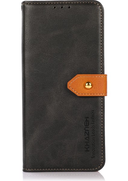 Xiaomi Redmi Note 14 4G Deri Kapak Kılıfı-Siyah (Yurt Dışından)