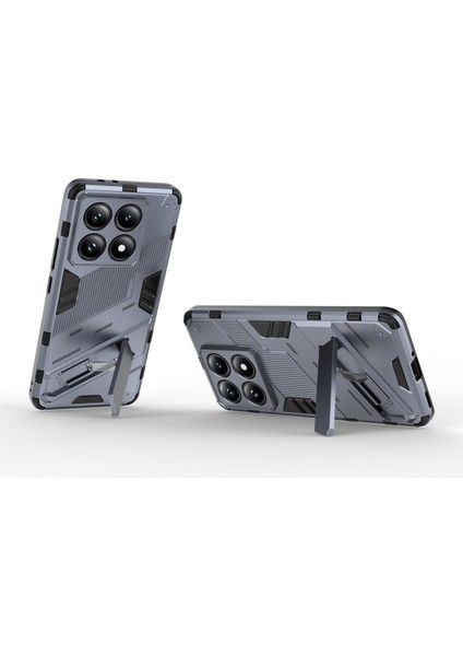 Xiaomi 14T Pro Kılıf Pc+Tpu Standlı Darbeye Dayanıklı Telefon Kılıfı-Koyu Mavi (Yurt Dışından) fiyatları
