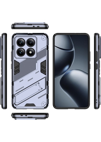 Xiaomi 14T Pro Kılıf Pc+Tpu Standlı Darbeye Dayanıklı Telefon Kılıfı-Koyu Mavi (Yurt Dışından) fırsatları