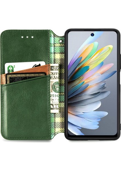 Xiaomi Redmi Note 14 5G Kılıf Pu Deri Cüzdan Telefon Kapağı-Yeşil (Yurt Dışından) fiyatları