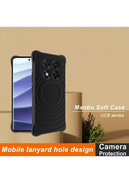 Xiaomi Redmi Için Not 14 Pro 5G Kılıf Su Damlası Doku Kaymaz Mat Tpu Kapak-Mat Siyah (Yurt Dışından)