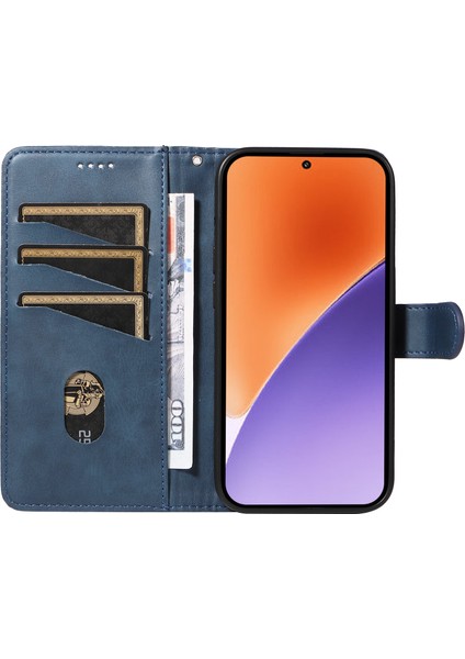 Xiaomi 15 Kılıf Kapaklı Cüzdan T-Şekil Hatları Deri Telefon Kapağı-Mavi Için (Yurt Dışından) fiyatları