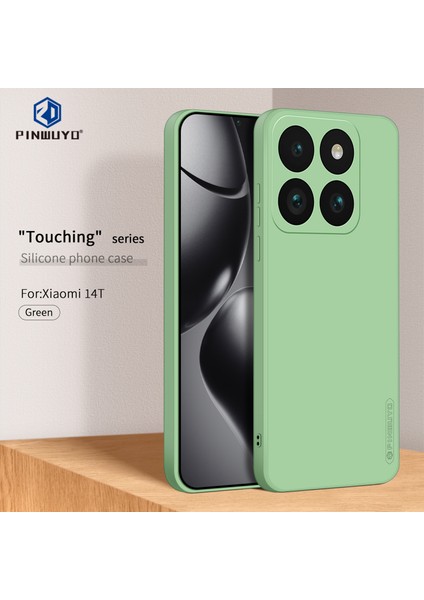 Xiaomi 14T Pınwuyo Jk Touching Sıvı Silikon Tpu Telefon Kılıfı-Yeşil (Yurt Dışından) modelleri