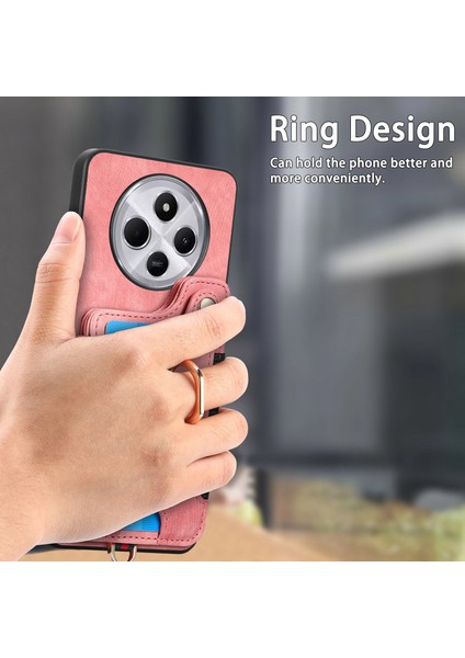 Xiaomi Redmi Için 14C 4G-14R 5G-Poco C75 4G Çanta Deri+Tpu Telefon Kapak Kartı Yuvaları, Halka Tutucu-Kahverengi (Yurt Dışından) fiyatları