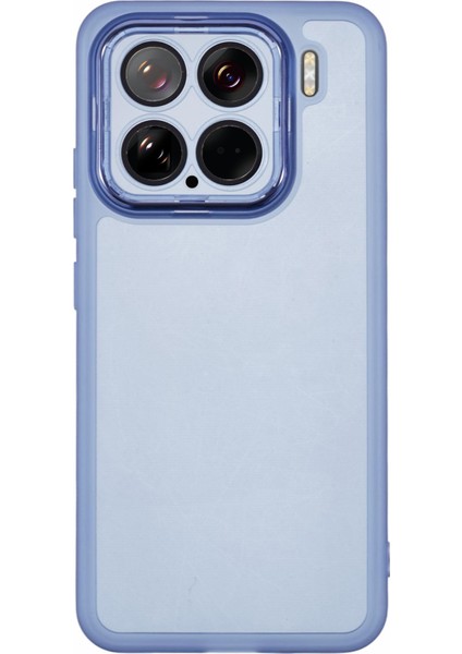 Xiaomi 15 Kılıf Elektroliz Kamera Çerçevesi Tpu Telefon Kapağı-Şeffaf Mavi Için (Yurt Dışından)