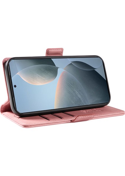 Xiaomi 14T Kılıf Pu Deri Cüzdan Telefon Kapağı Cilt Dokunmatik Duygu-Pembe Için (Yurt Dışından)