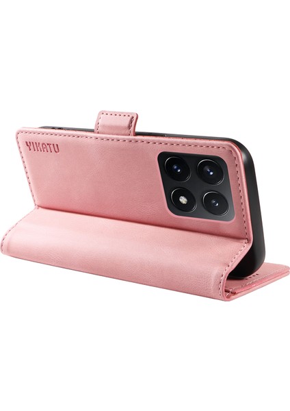 Xiaomi 14T Kılıf Pu Deri Cüzdan Telefon Kapağı Cilt Dokunmatik Duygu-Pembe Için (Yurt Dışından)