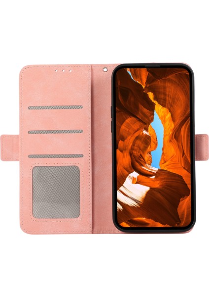 Xiaomi Redmi Note 14 4G Kılıf Pu Deri Folyo Görünümü Rfıd Engelleme Telefon Kapağı-Pembe (Yurt Dışından) fiyatları