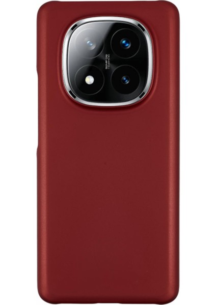 Xiaomi Redmi Note 14 Pro+ 5G Kılıf Sert Pc Buzlu Minimalist Telefon Kapağı-Kırmızı (Yurt Dışından)