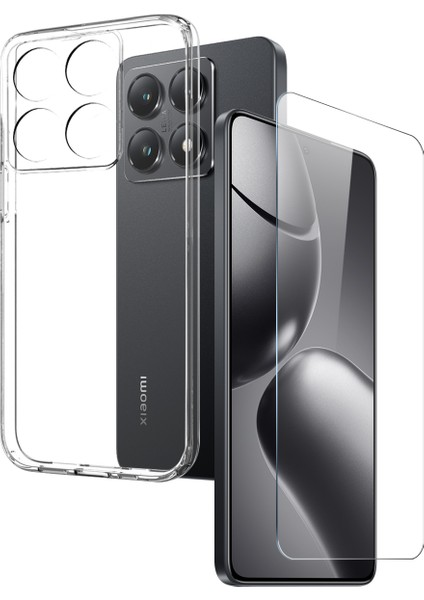 Xiaomi 14T Şeffaf Kılıf Yumuşak Tpu Telefon Kapağı Temperli Cam Ekran Koruyucu Için (Yurt Dışından)