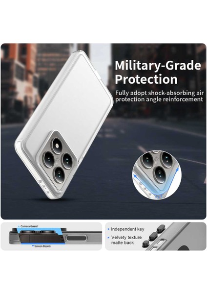 Xiaomi 14T Pro Kılıf Pc+Tpu+Pet Mat Düşme Önleyici Telefon Arka Kapak-Beyaz (Yurt Dışından) fiyatları