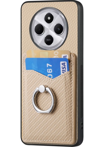 Telefon Kılıfı Xiaomi Redmi 14C 4G-14R 5G-Poco C75 4G Arka Kapak Kart Yuvaları İle Halka Tutucu Standı-Kayısı (Yurt Dışından) fırsatları