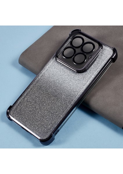 Xiaomi 14 Pro Için Kılıf Glitter Tpu Telefon Kapağı Güçlendirilmiş Köşeler-Siyah (Yurt Dışından) fırsatları