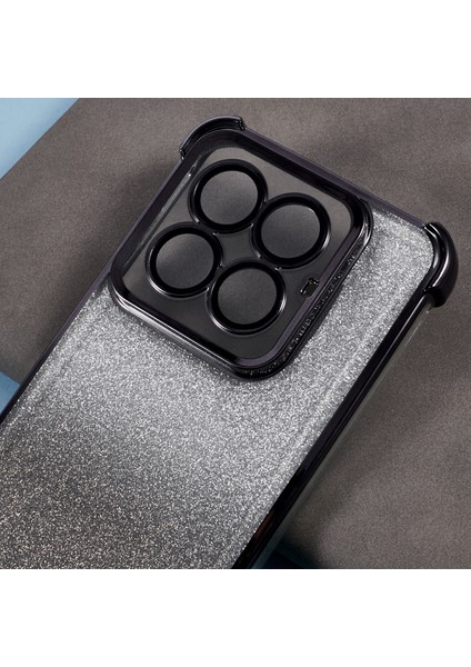 Xiaomi 14 Pro Için Kılıf Glitter Tpu Telefon Kapağı Güçlendirilmiş Köşeler-Siyah (Yurt Dışından) indirimleri