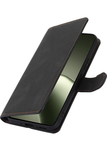 Xiaomi 14T Pro Kılıf Cüzdan Görünümlü Pu Deri Telefon Kılıfı-Siyah (Yurt Dışından) fırsatları