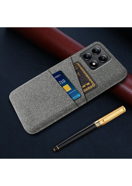 Xiaomi 14T Kılıf Bezi + Çift Kart Yuvalı Sert Pc Telefon Kapağı-Gri (Yurt Dışından) indirimleri