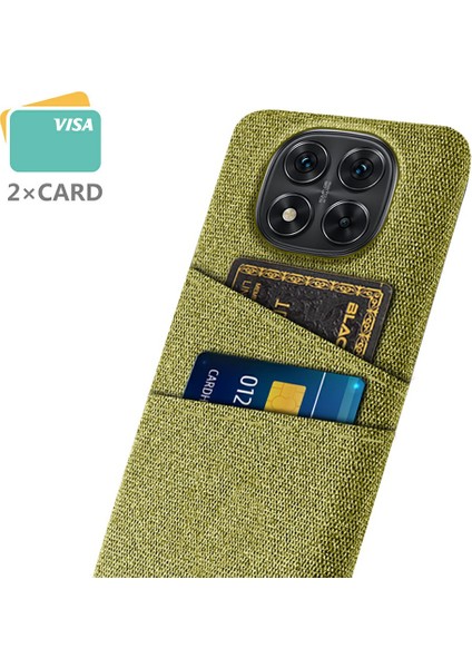 Xiaomi Redmi Note 14 Pro 5G Kılıf Bezi + Çift Kart Yuvalı Sert Pc Telefon Kapağı-Sarı (Yurt Dışından)