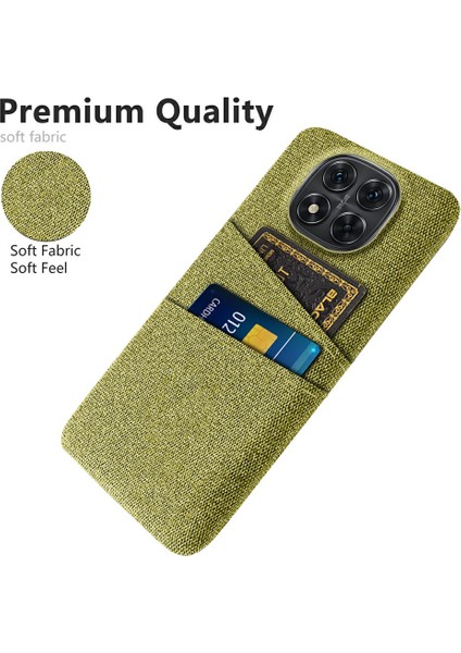 Xiaomi Redmi Note 14 Pro 5G Kılıf Bezi + Çift Kart Yuvalı Sert Pc Telefon Kapağı-Sarı (Yurt Dışından)