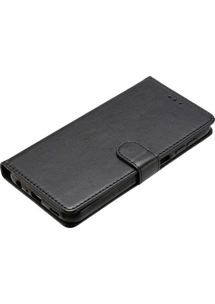 Xiaomi Redmi Note 14 Pro+ 5G Kullanışlı Kayışlı Cüzdan Telefon Kılıfı-Siyah (Yurt Dışından)
