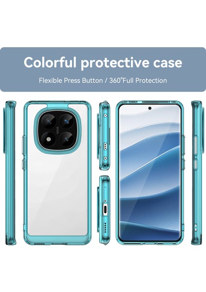 Xiaomi Redmi Note 14 Pro+ 5G Kılıf Tpu + Akrilik Koruyucu Şeffaf Telefon Kapağı-Şeffaf Mavi (Yurt Dışından) fiyatları