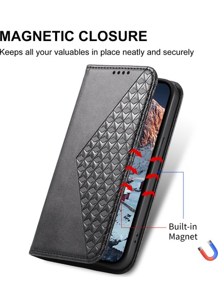 Xiaomi Redmi Note 14 5G-14 4G Kılıf Buzağı Dokulu Pu Deri Telefon Kılıfı, Cüzdan-Siyah (Yurt Dışından) indirimleri