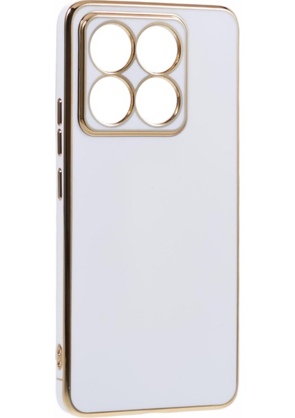 Xiaomi 14T Pro Kılıf Için Tpu Slim Fit Darbeye Dayanıklı Telefon Kapağı 6D Galvanik-Beyaz (Yurt Dışından) modelleri