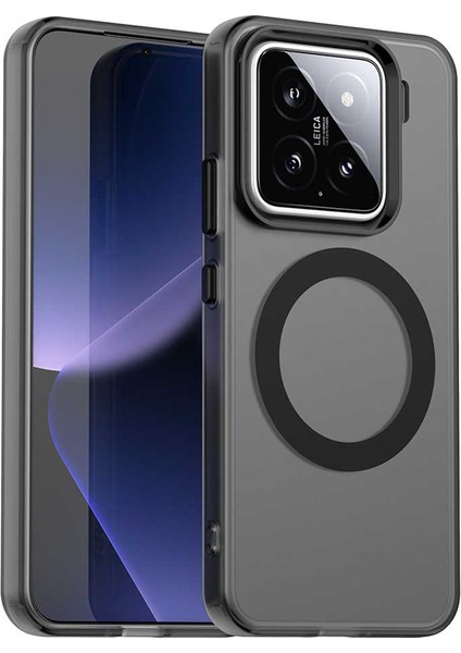 Xiaomi 15 Pro Kılıf Için Magsafe Pc+Tpu+Pet Anti-Drop Telefon Kapağı İle Uyumlu-Siyah (Yurt Dışından)