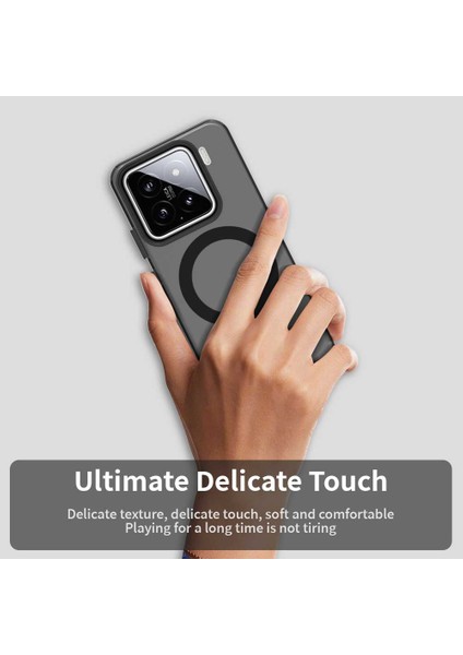 Xiaomi 15 Pro Kılıf Için Magsafe Pc+Tpu+Pet Anti-Drop Telefon Kapağı İle Uyumlu-Siyah (Yurt Dışından)