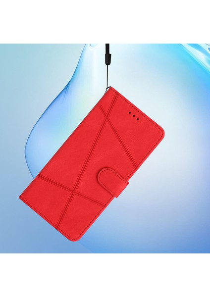 Xiaomi Redmi Note 14 Pro+ 5G Kılıf Crazy Horse Doku Pu Deri Cüzdan Telefon Kapağı-Kırmızı (Yurt Dışından)