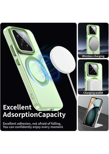 Xiaomi 15 Pro Kılıf Için Magsafe Pc+Tpu+Pet Anti-Drop Telefon Kapağı İle Uyumlu-Yeşil (Yurt Dışından) modelleri