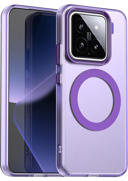 Xiaomi 15 Pro Kılıf Için Magsafe Pc+Tpu+Pet Anti-Drop Telefon Kapağı İle Uyumlu-Mor (Yurt Dışından)