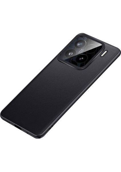 Xiaomi 15 Kılıf Için Ince Tpu+Pc+Pu Deri Telefon Arka Kapak (2. Nesil)-Siyah (Yurt Dışından)